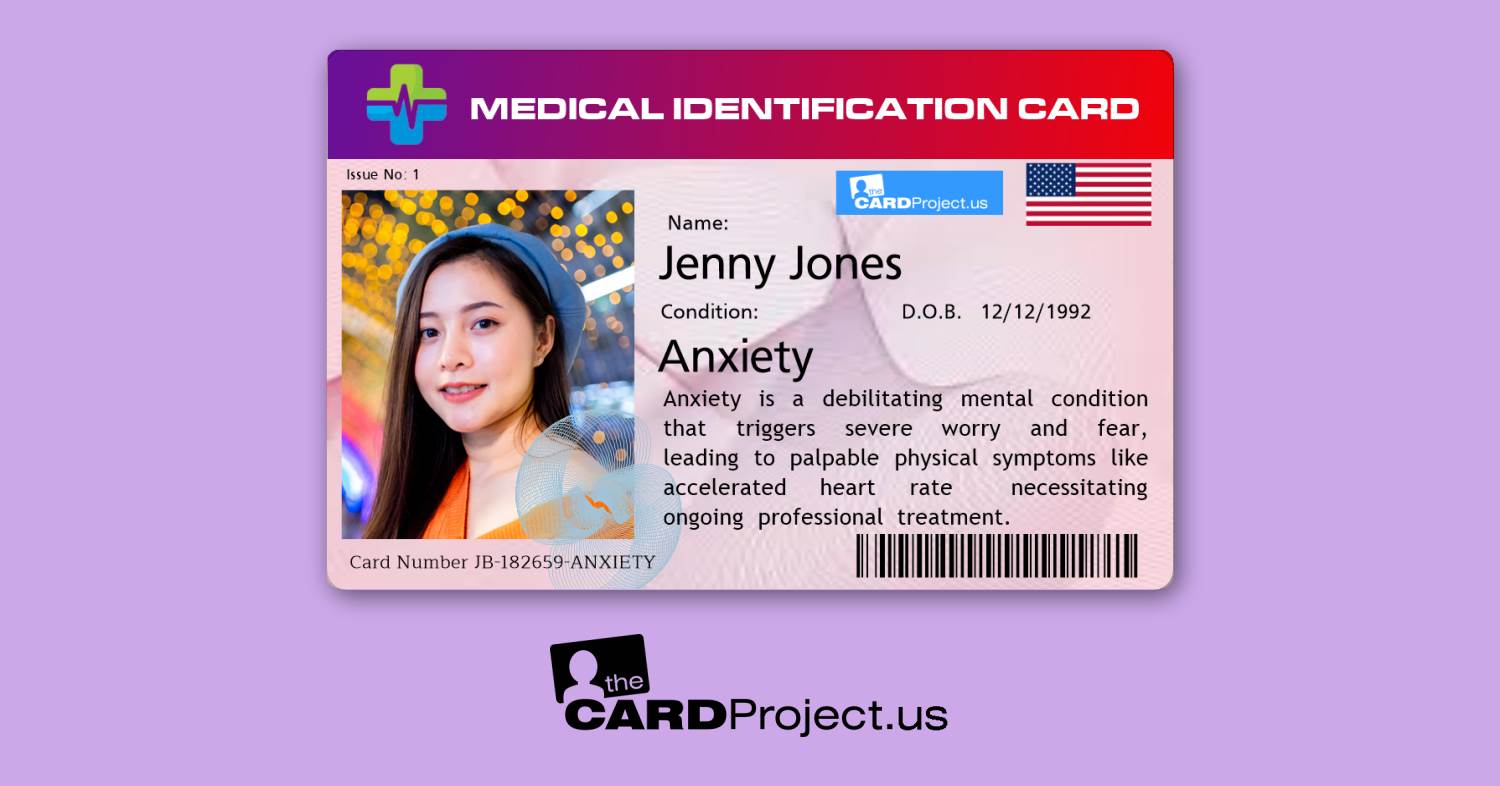 Anxiety Premium Medical Card (FRONT)